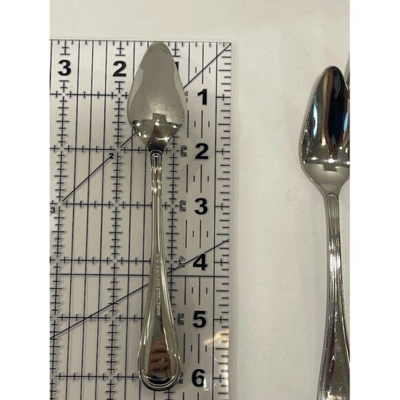 Set Of 8 Vintage Serrated edge citrus Oneida Stainless Steel Demitasse Spoons 4. - Picture 3 of 15